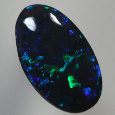 SOLID BLACK OPAL Gemmy forest green and deep peacock blue SEE VIDEO
